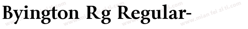 Byington Rg Regular字体转换